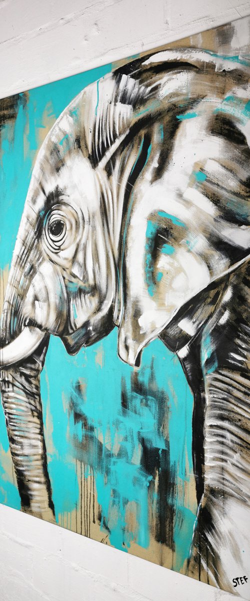 ELEPHANT #21 - Series 'One of the big five' by Stefanie Rogge