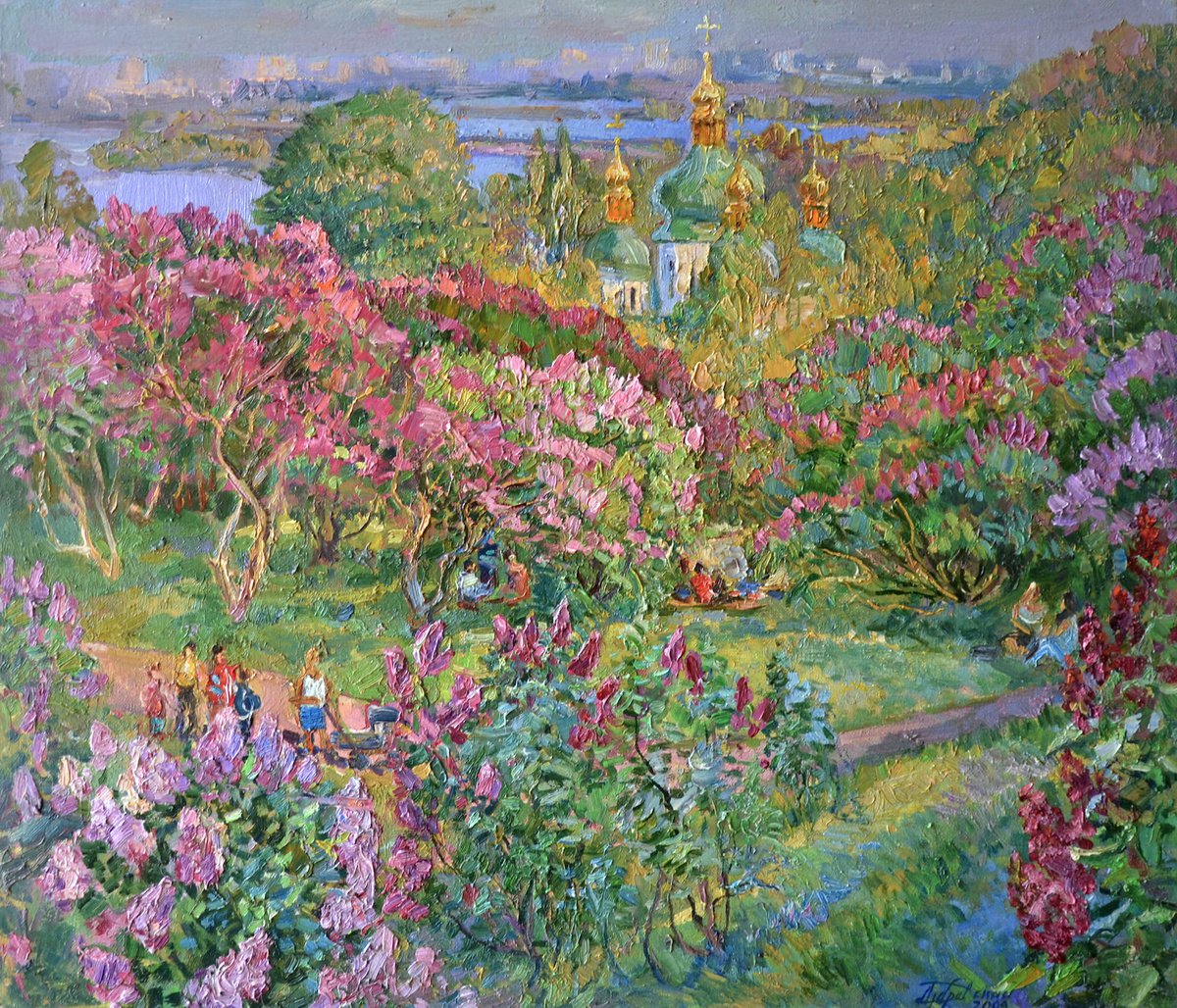 Spring Blossom of Lilac Trees by Aleksandr Dubrovskyy