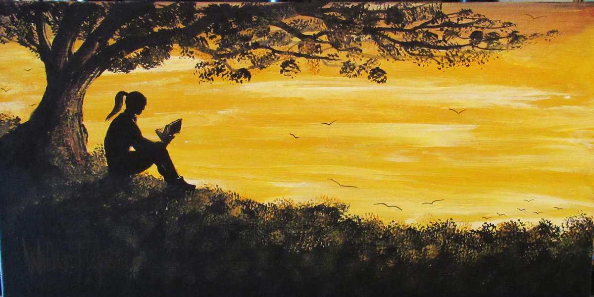 Impressionistic Landscape Acrylic Painting By William F. Adams, 20 X 10", Broken... Yet Healing..., Original Artwork