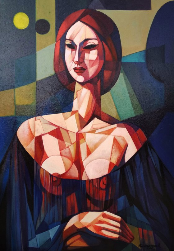 Cubism portrait(70x100cm, cubism, oil painting)