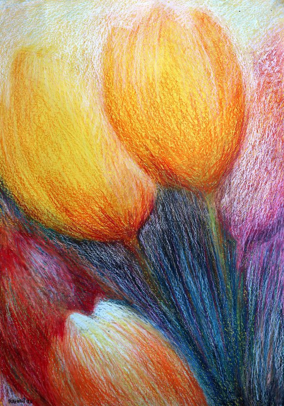 Fantasy with Flowers 337: paper 59x42cm