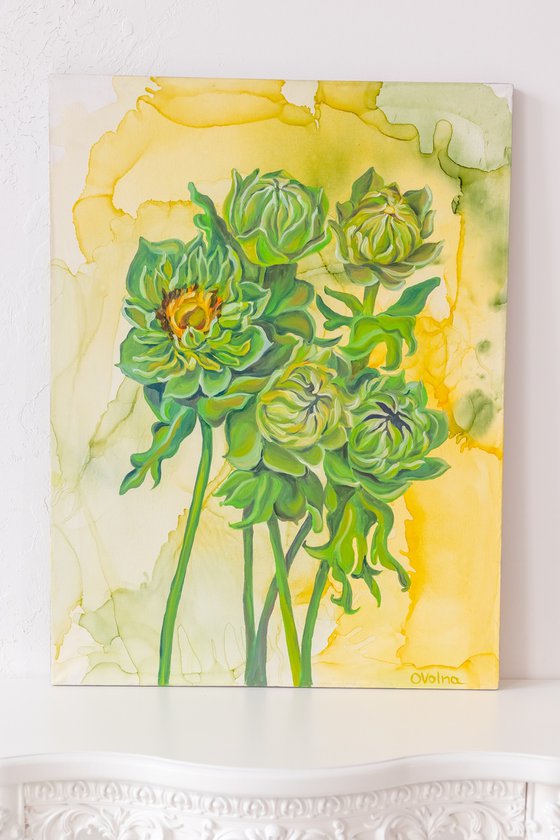 Green Sunflowers