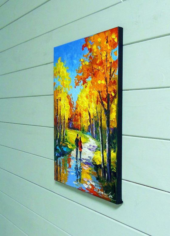 Autumn Stroll in a Vibrant Forest