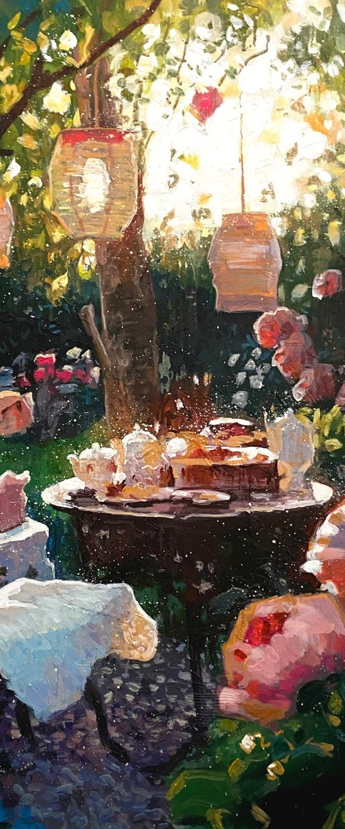 An Evening Feast Beneath the Lanterns by Paul Cheng