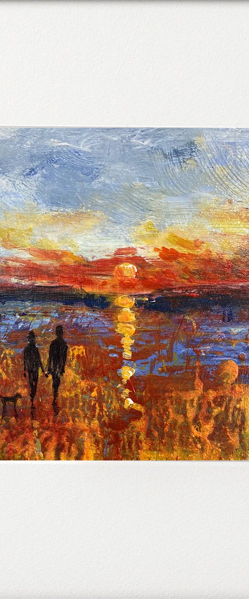 Seasons - Sunset Summer Beach Stroll by Teresa Tanner