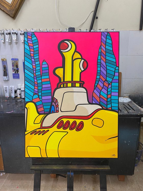 Yellow Submarine on Pink