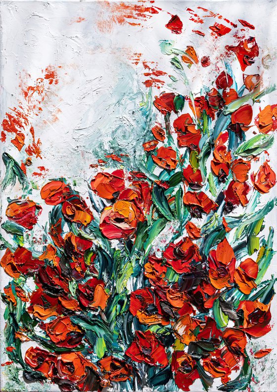 Red Poppy Oil Painting