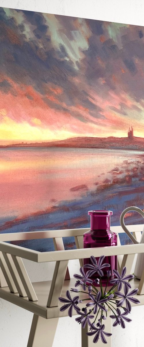 Dunstanburgh Afterglow by Jennifer Taylor