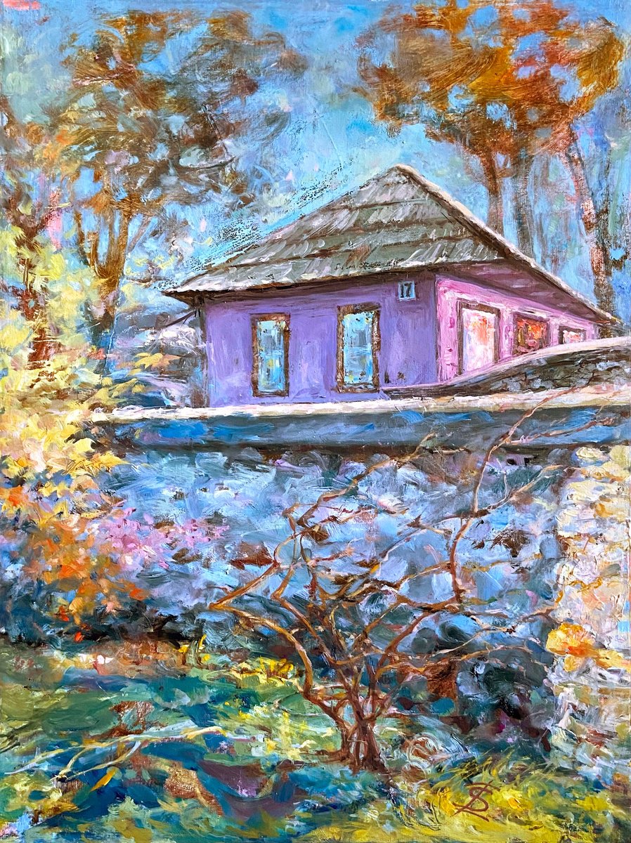 Impressionistic Landscape Oil Painting By Elvira Sesenina, 12 X 16, Spring Morning, Original Artwork