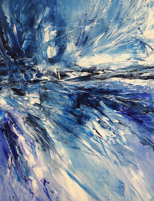 Blue Crystal Star L 1 by Peter Nottrott