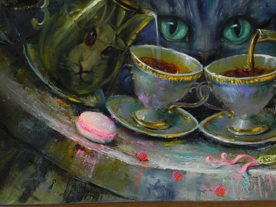 "Mad Tea Party" Original Surreal Art