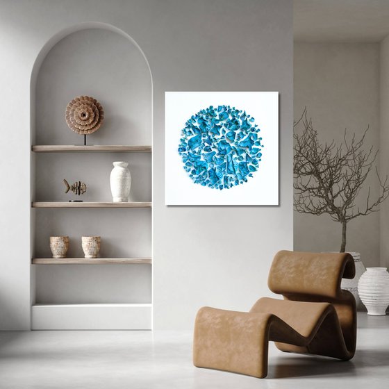 Connection, blue #28 (36"x36")