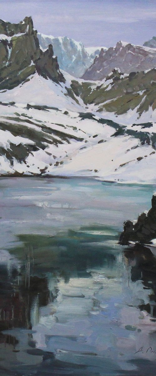 Mountain lake by Alisa Onipchenko-Cherniakovska