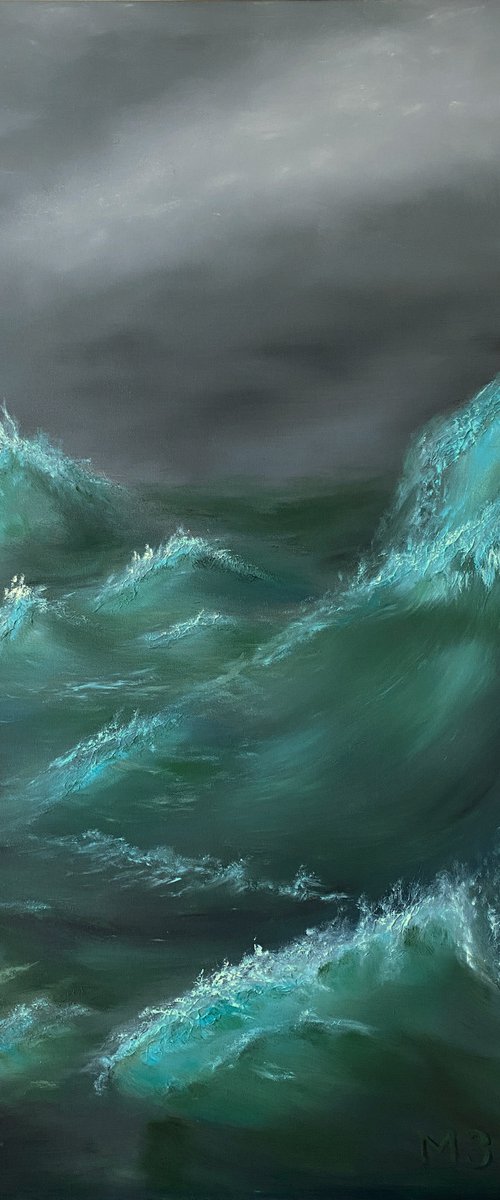 Wild Sea, 70 х 100 cm, oil on canvas by Marina Zotova