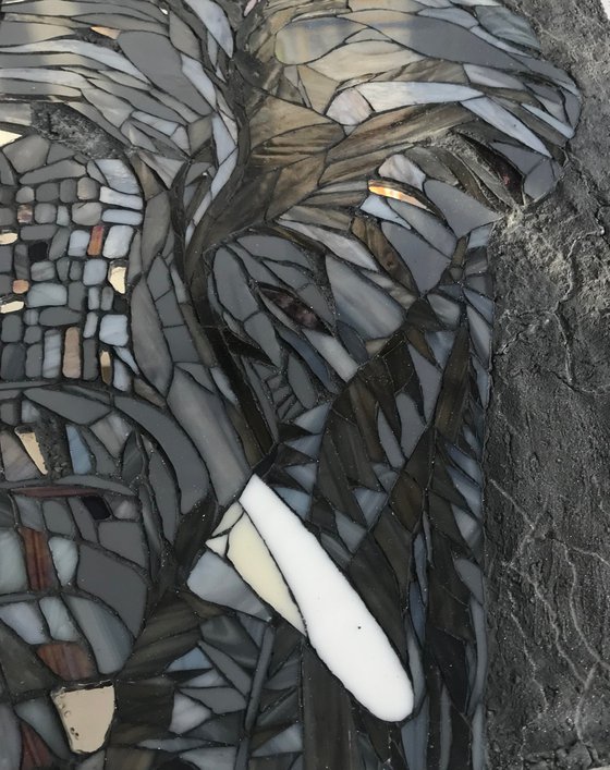 Glass mosaic Elephant animal art