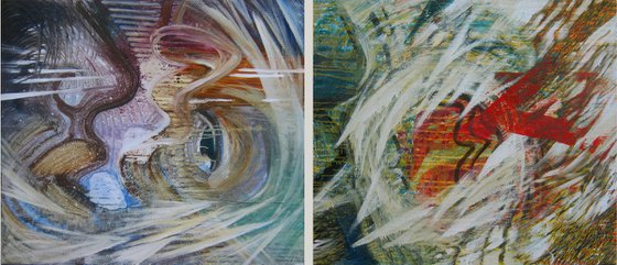 "Touchpoint" diptych