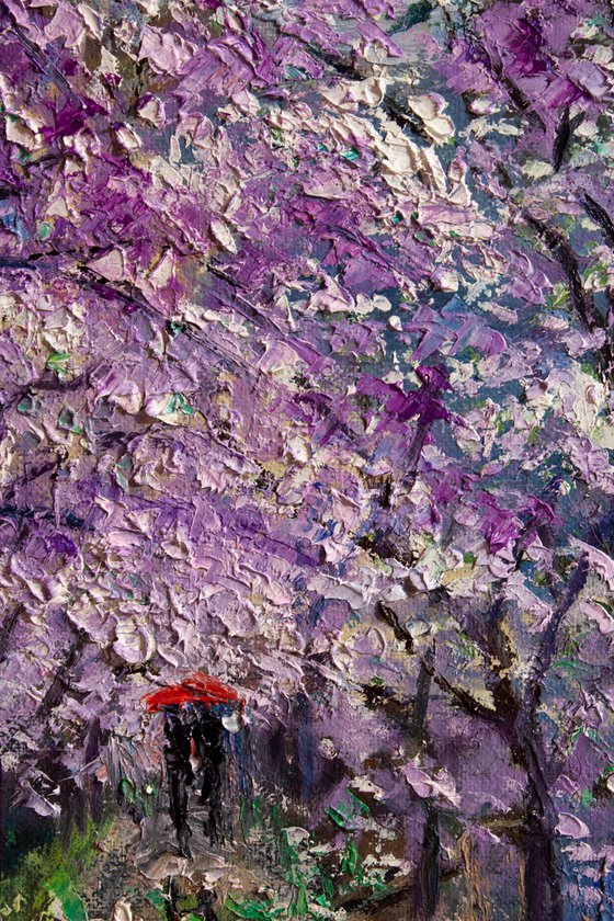 "Walk in the park", spring landscape, sakura