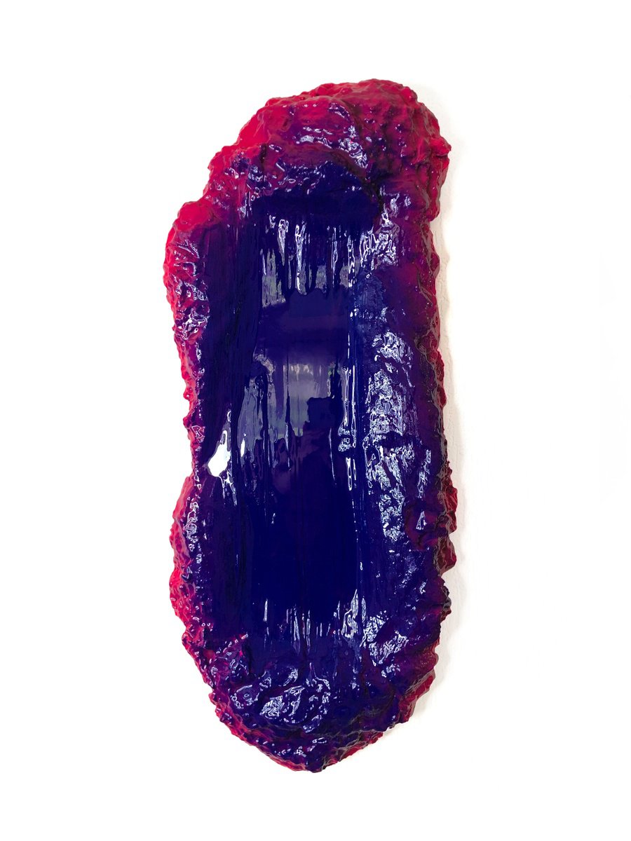 Abstract Relief By Viacheslav Zaykin, 13 X 31", Ligne Bleue., Original Artwork