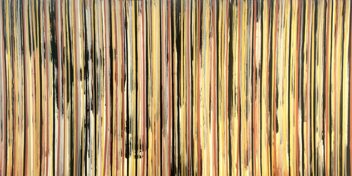 Abstract Acrylic Painting By Carla Sa Fernandes, 55 X 28, The Emotional Creation #363, Original Artwork