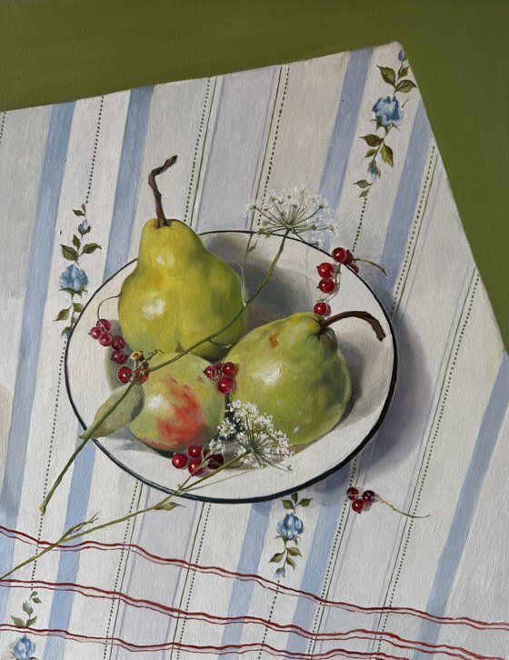 Blue symphony on the kitchen table
