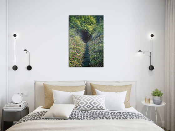 Forest Path With Wild Flowers