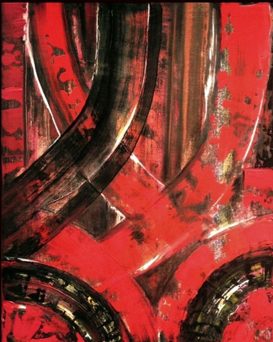 RED PASSION FRAMED 72X52X4