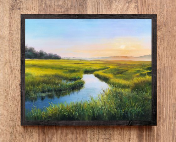 Sunrise over the marshland