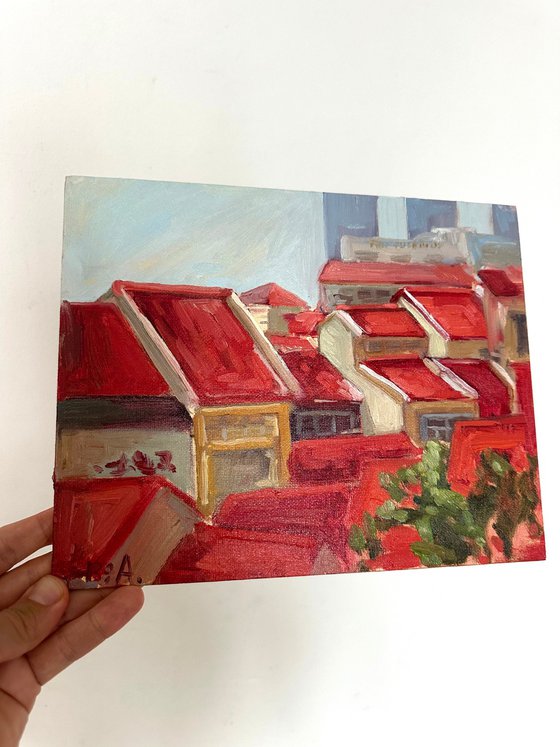 Red tiled roofs