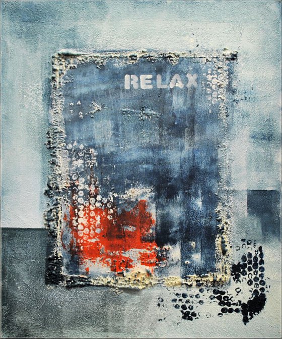 Relax  - Abstract Acrylic Painting - Canvas Art - Wall Art - Textured Artwork - Ready to Hang