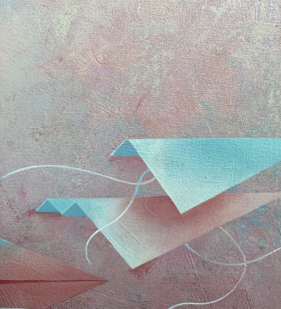 Paper Dreams in the Pink Sky, Origami # 1