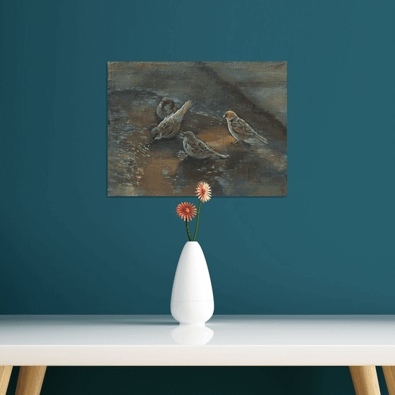 Sparrows Gathering