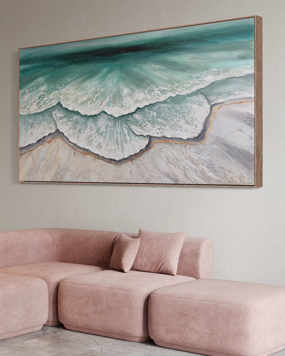 Endless Sea Texture 90X180 By Marie Antuanelle, 71 X 35, Artwork For Sale On Artfinder