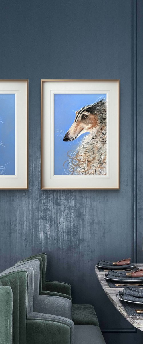 Dog Portraits Soft Pastel by Yuliia Sharapova