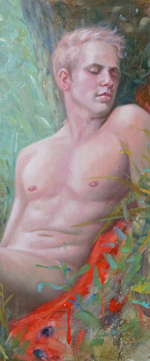 Oil paintingl male nude #16-4-13 by Hongtao Huang