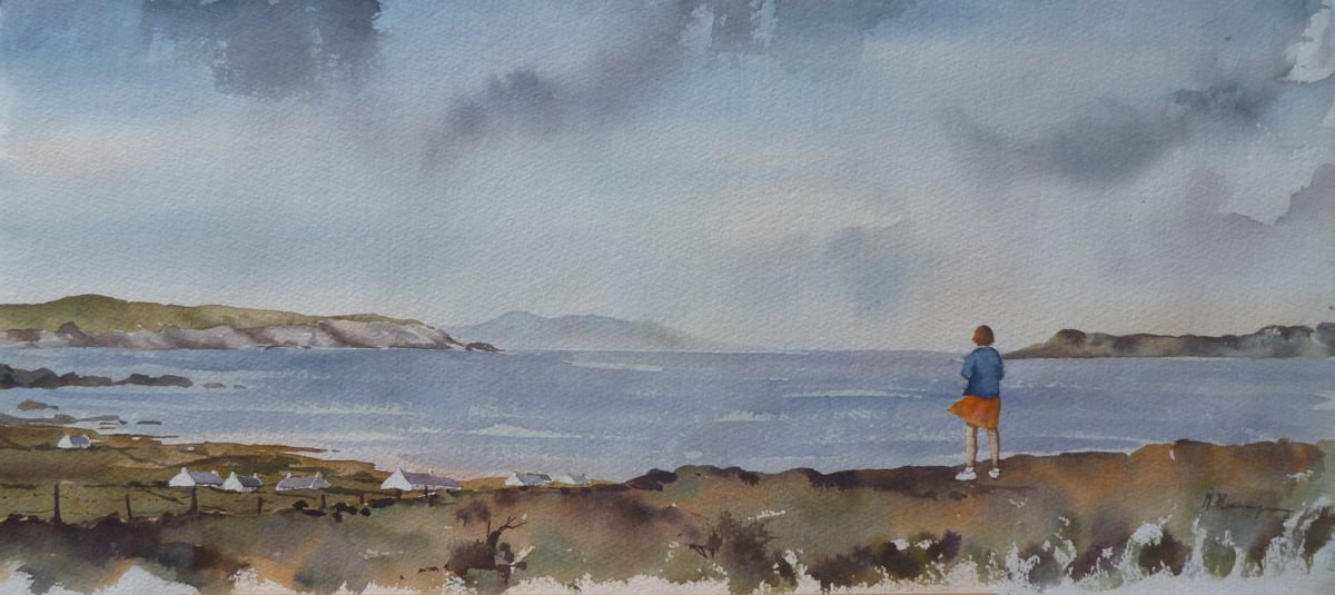 Anne at Dooega, Achill Island, West of Ireland by Maire Flanagan