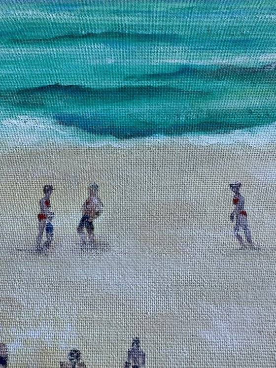 A beach day - Lowry’s people having a chill  from the factory