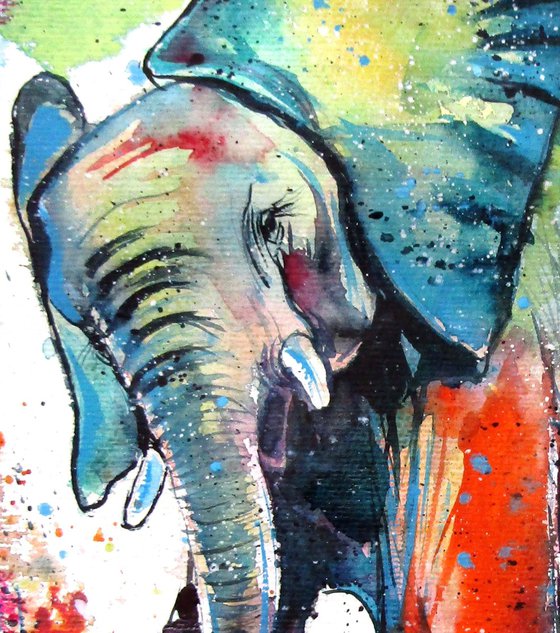 Happy elephant