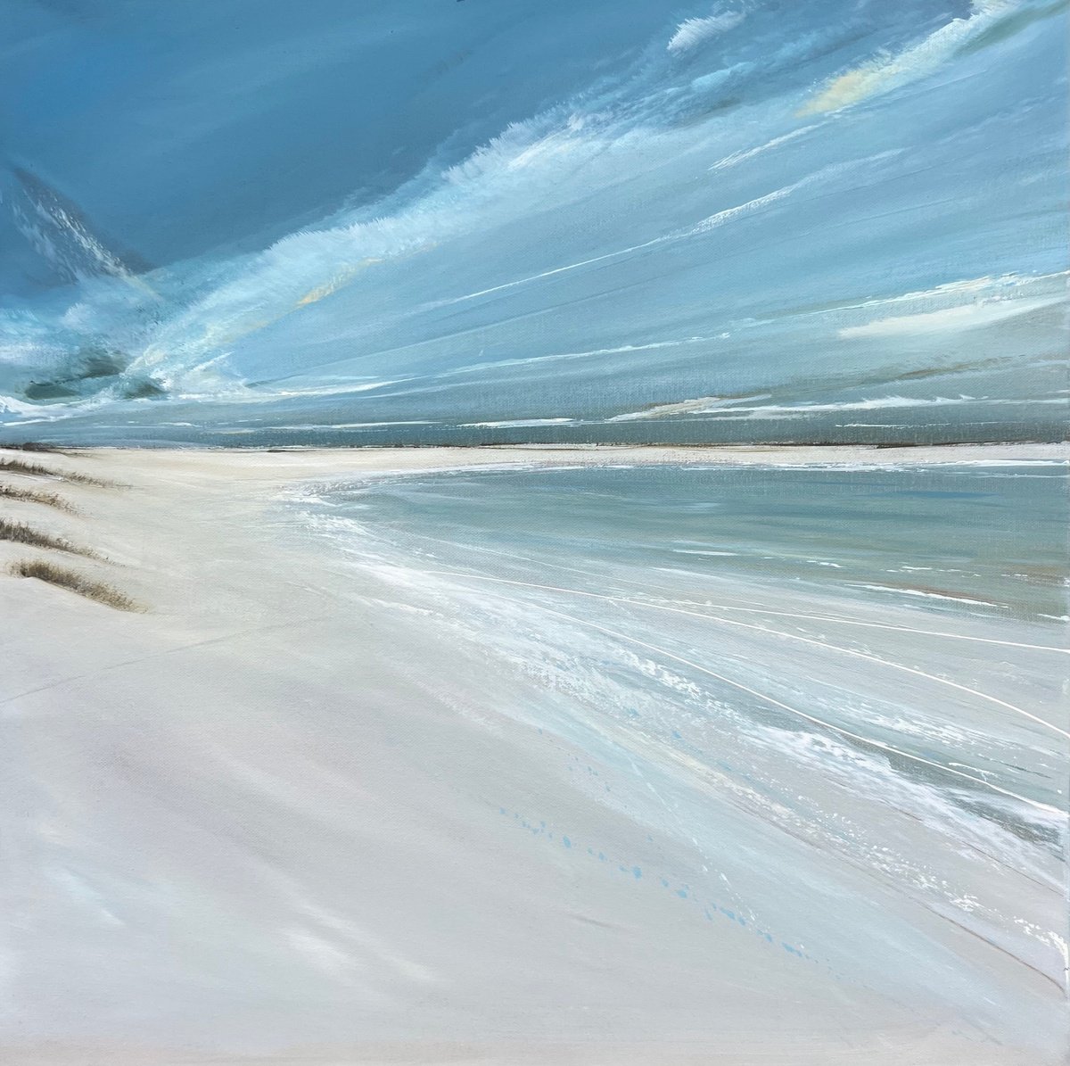 Impressionistic Landscape Oil Painting By Jane Skingley, 24 X 24, Bay I, Original Artwork