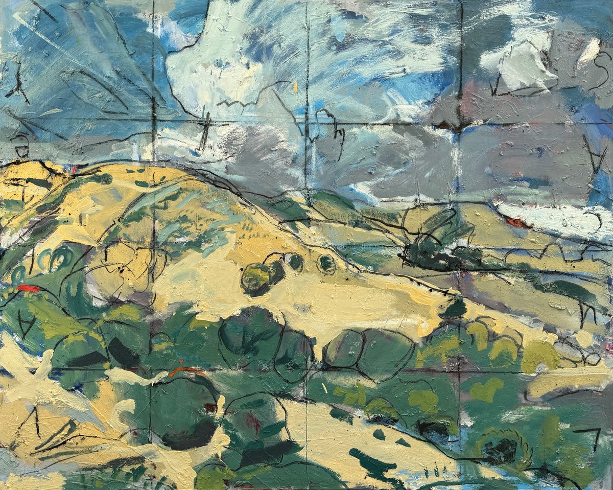 Impressionistic Landscape Oil Painting By Darren Jekel, 60 X 48, Lucas Valley, Original Artwork