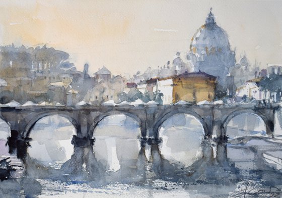 The angels' bridge in Rome ( Ponte Sant'Angelo ) 2