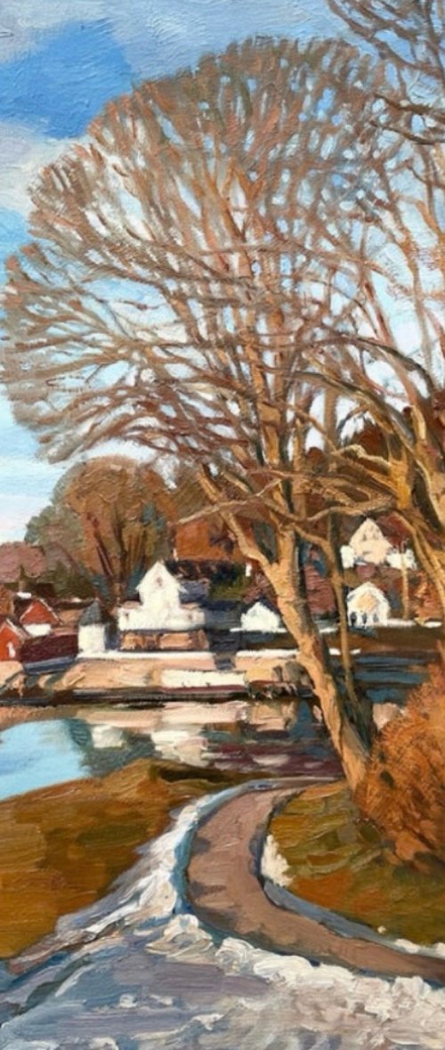 Last snow in Drøbak by Nadezda Stupina