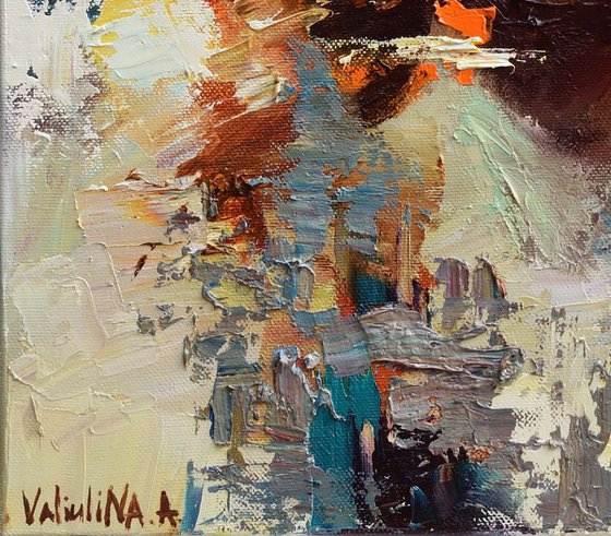 Abstract girl portrait painting #5