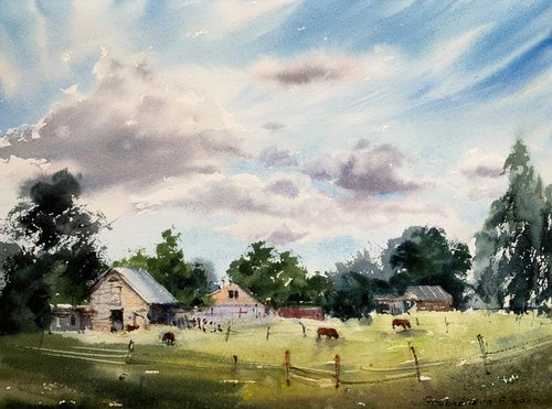Morning on the Farm #2 by Eugenia Gorbacheva