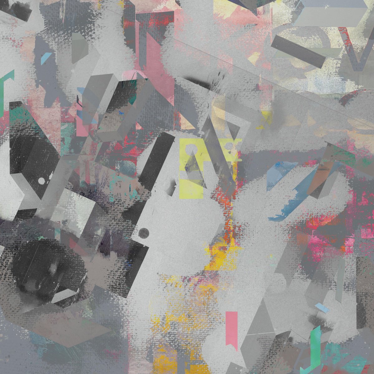 Abstract Limited Edition Print By The Most Active, 19 X 19", Everything Falls Reflex, Original Artwork