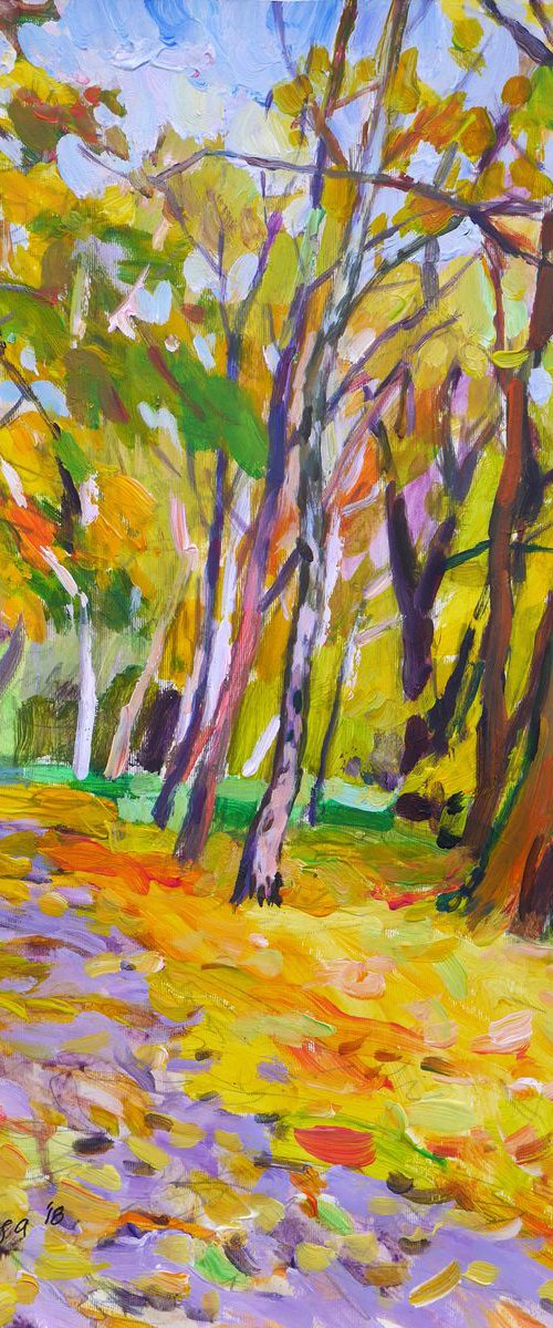 Plein air 21-10-2018 (autumn park) #0005 by Dima Braga