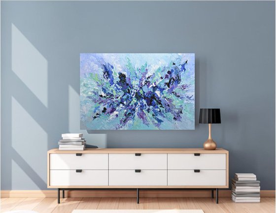 Lilac Blossom - Abstract Acrylic Painting