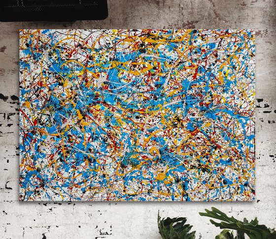 - Tematia - Style of JACKSON POLLOCK. Abstract Expressionism Painting.