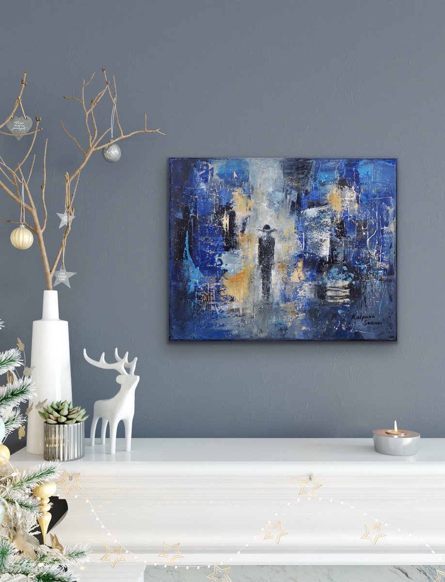 Impressionistic Portrait Oil Painting By Kalpana Soanes, 20 X 16", Meant To Be Xii, Original Artwork