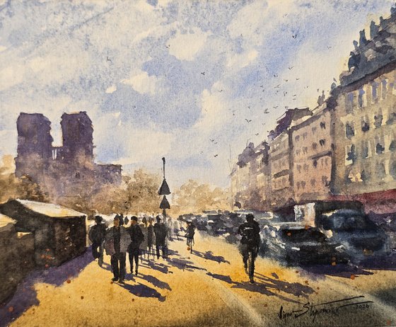 Paris shadows: Notre Dame