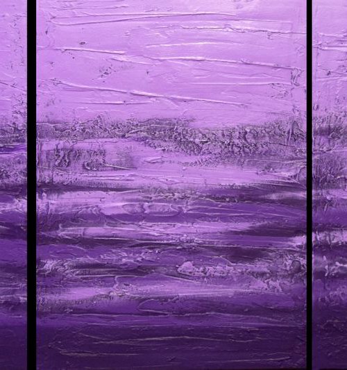 Purple Triptych by Stuart Wright
